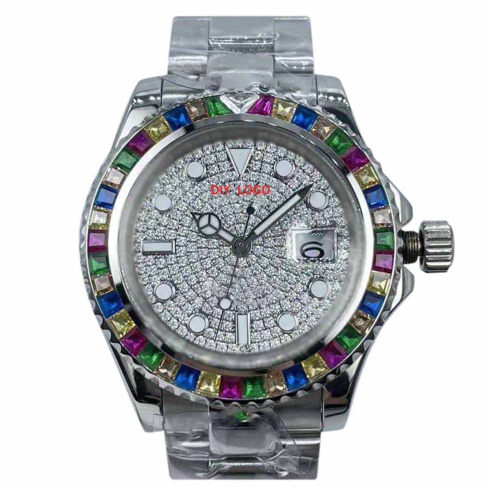 Customized Logo40mmLuxury Men's Watch, 904 Stainless Steel and Sapphire Mirror, Mechanical Movement, Men's Gifts