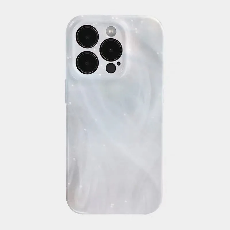 

Korean Ins Advanced Mist White Spot Phone Case for IPhone 17 16E 15 14 Plus 13 Mini 11 Pro Max 12 Pro Back Cover XS XR SE Funda