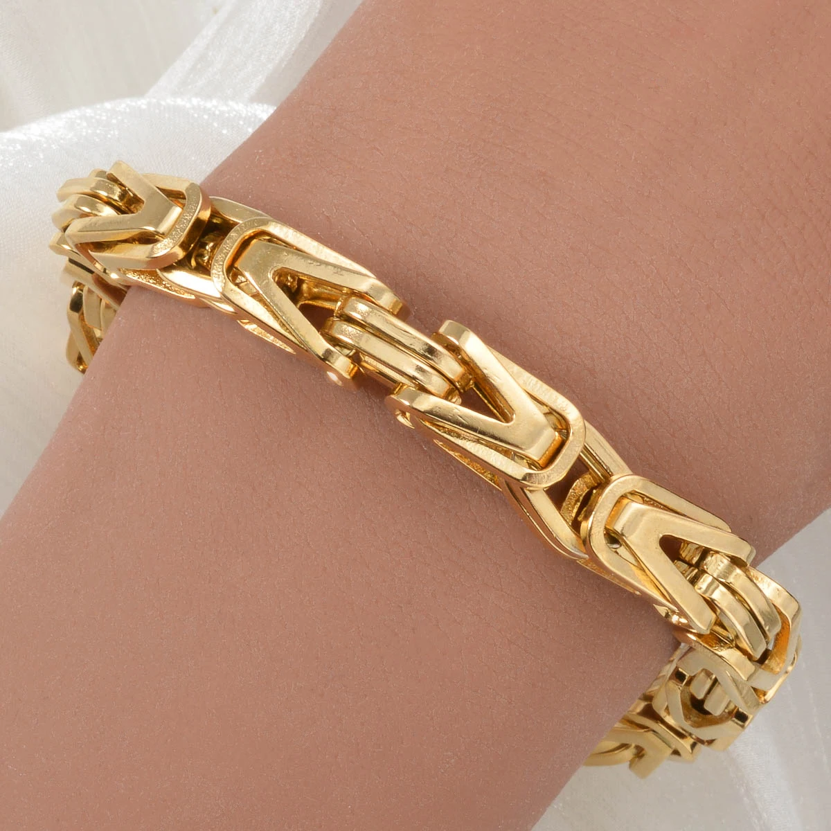 Stainless Steel Bracelet Chain Bracelet Hip-hop Punk Mechanical Wrist Accessories For Men Women Holiday Gifts Jewelry Wholesale