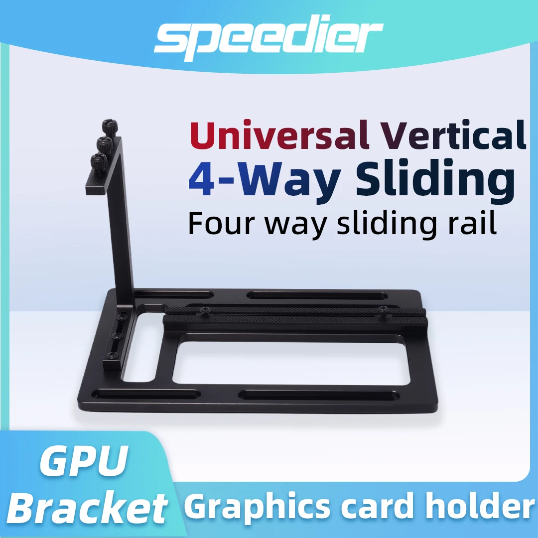 50/40 Series GPU Vertical Mount Bracket Kit 4-Way Slide Rail  PCIe 4.0/5.0 Riser Cable External GPU Dock Full Case Compatibility