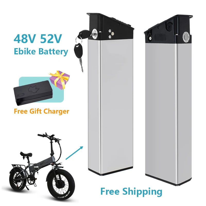 

48V 52V 16Ah Fat Tire Ebike Lithium Battery 10Ah 13Ah 14.5Ah Folding Electric Bike For CMACEWHEEL 750W Mate X Lankeleisi DCH-009