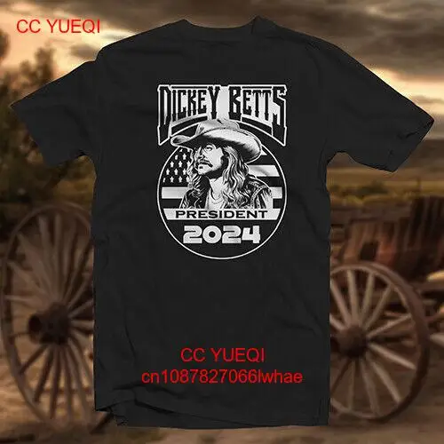 Dickey Betts для президента, 2024 хлопковая футболка, политическая сатира, голосование певицы