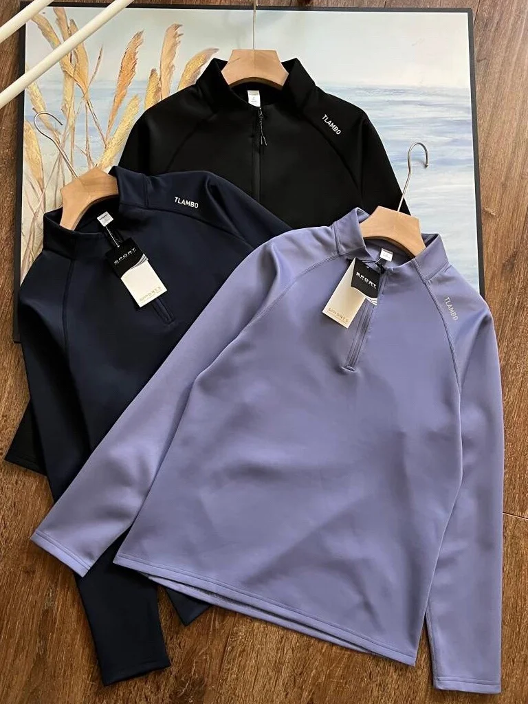 

Мужская легкая эластичная быстросохнущая толстовка на молнии с воротником-стойкой для спорта и повседневной носки, дышащая, универсальная, трендовая, для весны и осени