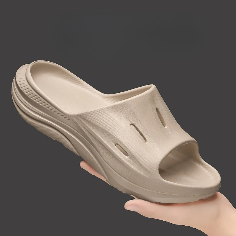 

Мужские тапочки, новые летние пляжные сандалии для отдыха на открытом воздухе, домашние тапочки с ощущением дерьма