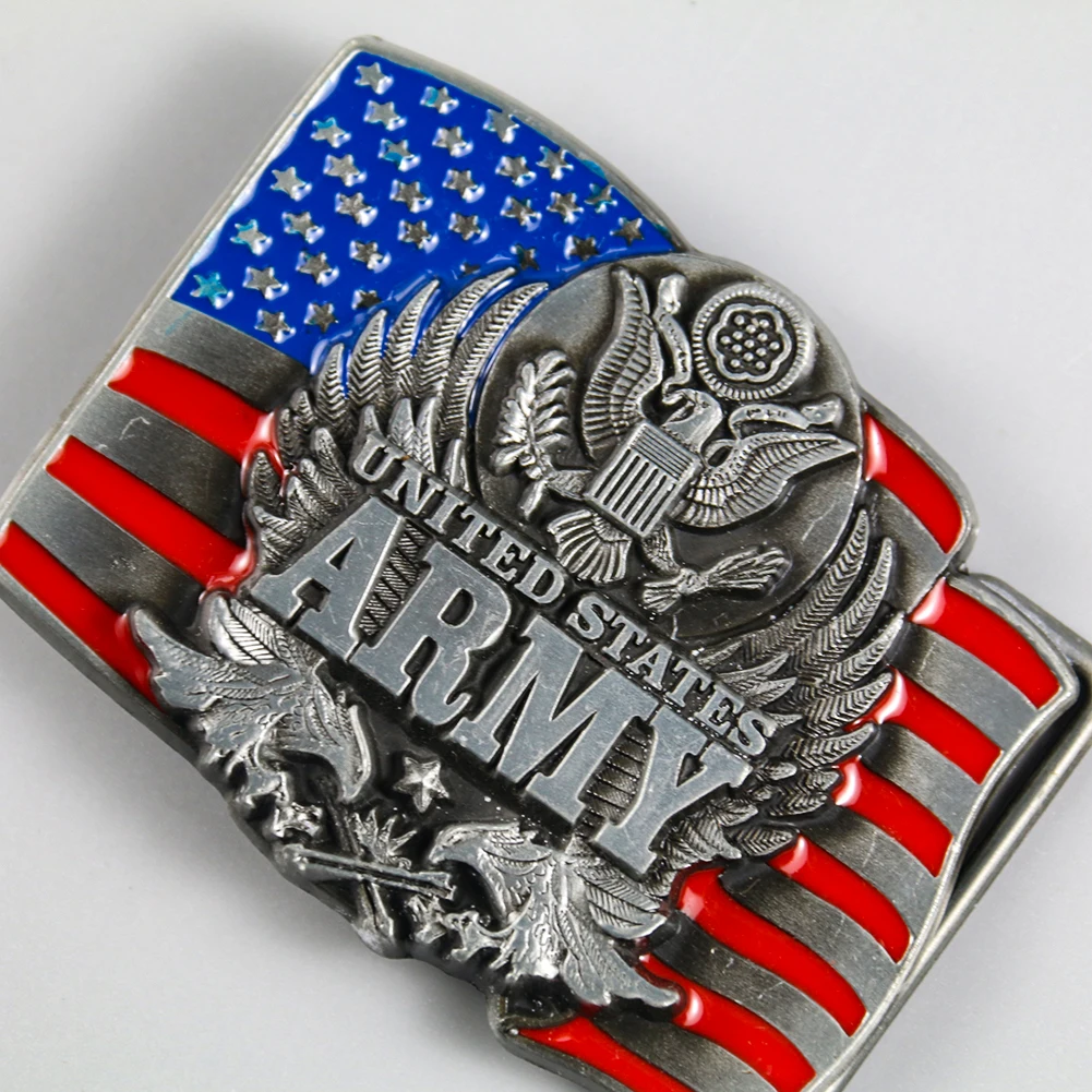 ثلاثية الأبعاد مجسمة النجوم والمشارب الولايات المتحدة العلم النسر الصقر حزام معدني مشبك قبعات رعاة البقر الغربية الشرير الجينز جزء هدايا عيد الميلاد