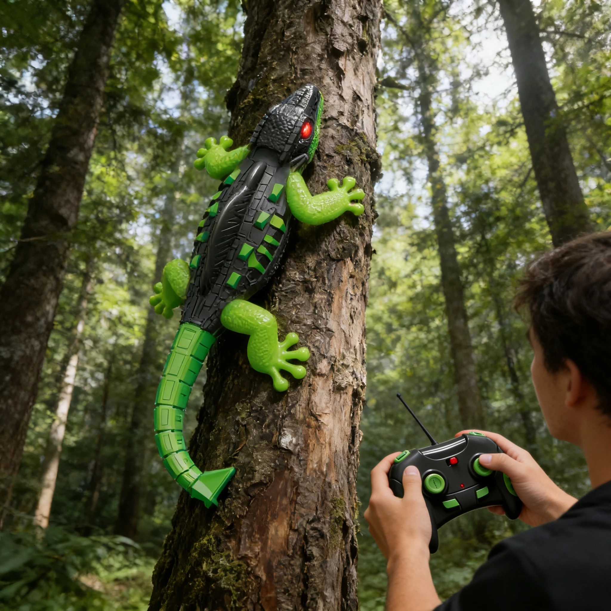 Remote Control Lizard Toy Realistic Climbing Crawler Remote Control Animals Toy With Light For Christmas Stocking Stuffer Kids