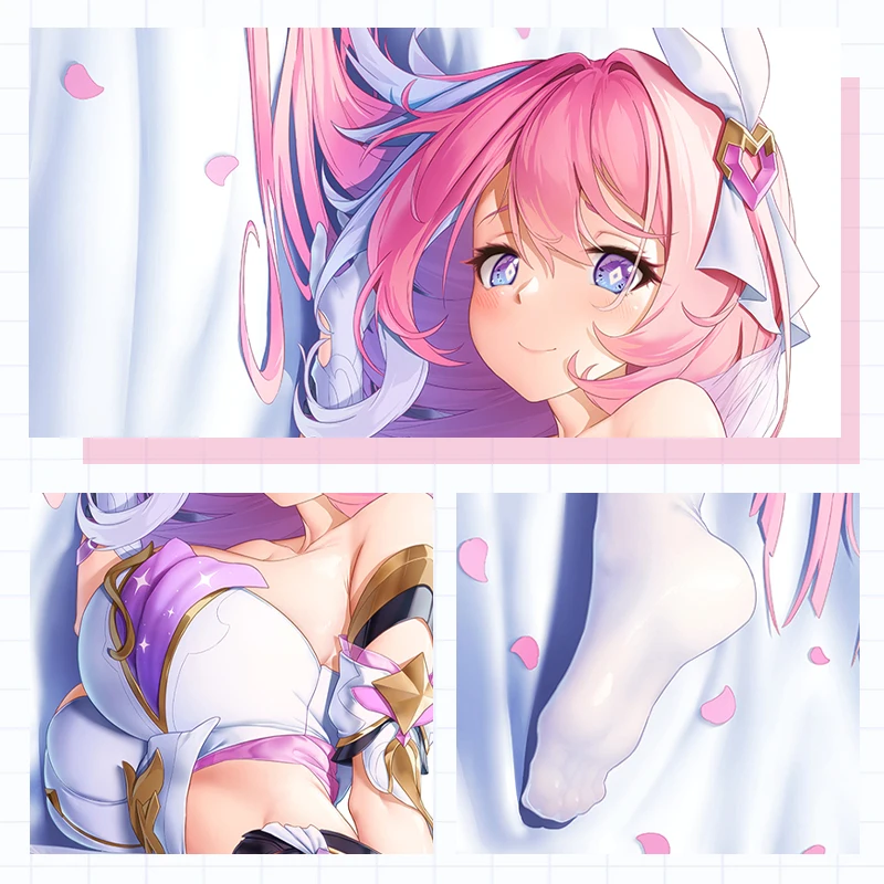 Anime Game Honkai Impact 3 Elysia Cute Loli Girl Cosplay Otaku Dakimakura Hugging Body Pillow Case Cushion Pillow Cover Gifts