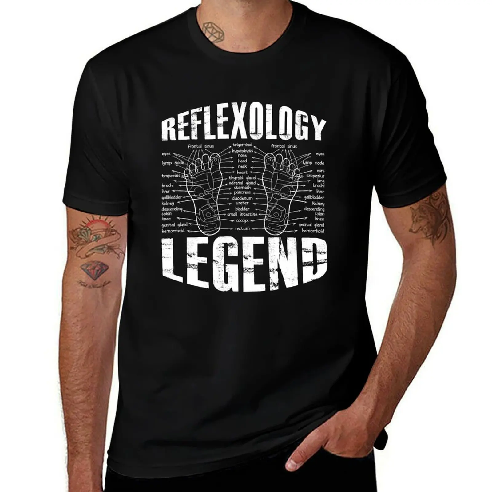 Reflexology Legend -Pseudo Medicine Foot Massage Therapy - Alternative Healing T-Shirt Basic Plain Tee for Spring and Summer