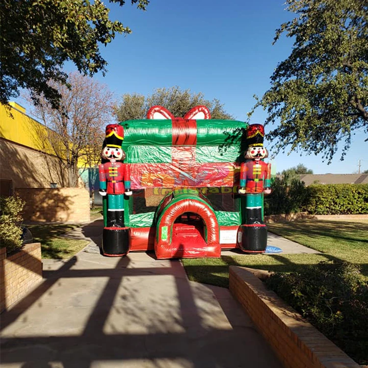 

Merry Christmas Kids Jumpers Inflatable Moonwalk Toddler Bouncer Bouncy Castle Jumping Bounce House Commercial Party for Sale