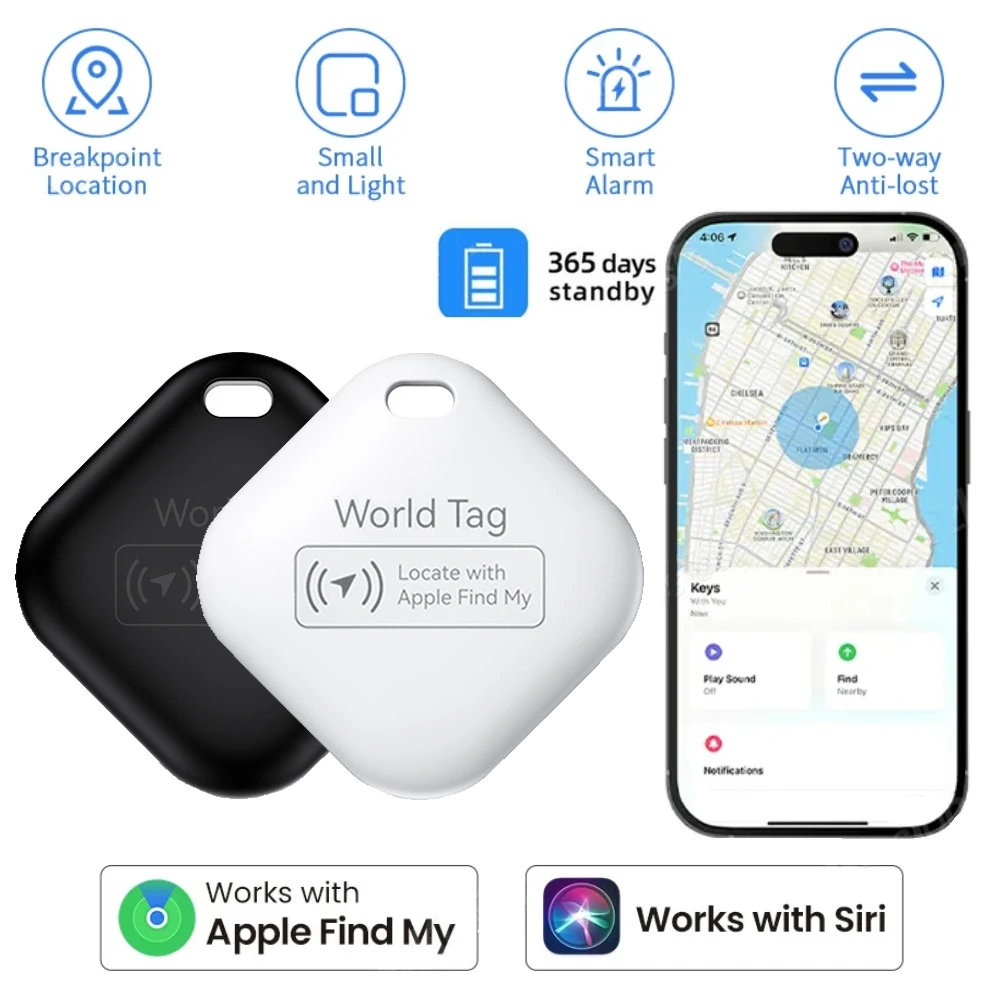 

Long Distance Smart Tag Key Finder Item Locator Pet Wallet Bike Anti-lost Finder Mini Global Locator Work with Apple Find My APP