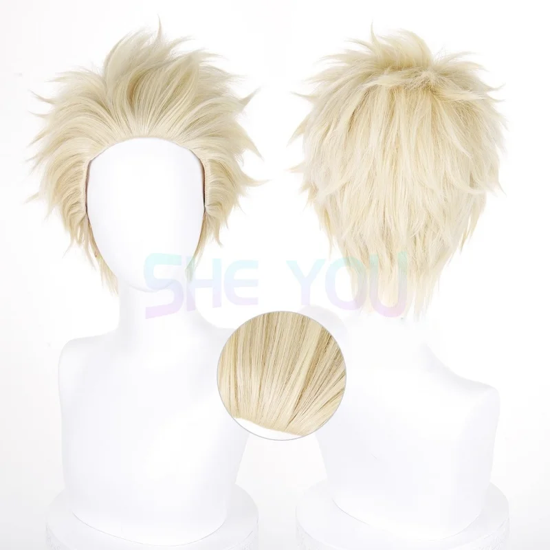 Anime The Fragrant Flower Blooms with Dignity Rintaro Tsumugi Cosplay Wig Ear Clips Kaoru Hana wa Rin to Saku Blonde Hair Party