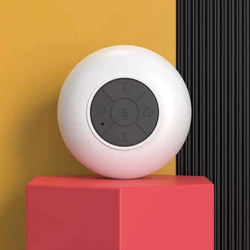Bathroom Waterproof Wireless Bluetooth Speaker Large Suction Cup Mini Portable RGB Light Stereo Speaker for Outdoor Sports