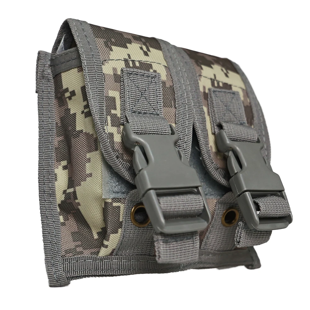 SOETAC Tactical Magazine Pouch Double Pistol Mag Bag Molle Flashlight Pouch Torch Knife Holder Case Outdoor Hunting BAG