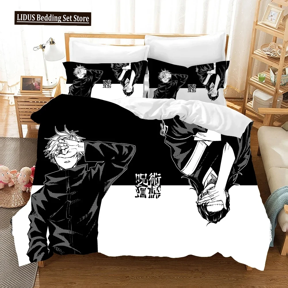 

Jujutsu Kaisen Bedding Set Japan Famous Anime Duvet Cover Sets Comforter Bed Linen Twin Queen King Single Size Dropshipping Gift