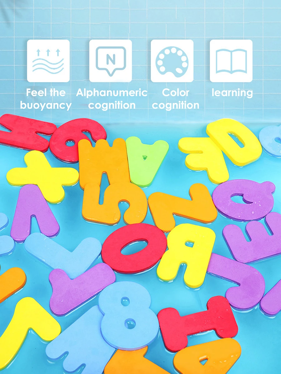 Children Bath Toys Foam Fun Floating Toy Letters Numbers Baby Early Educational Math STEM Bathroom Bathtub Game Boys Kids Gifts