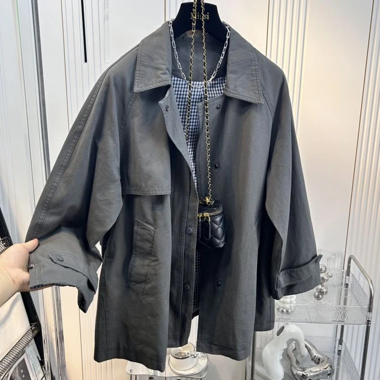 

2026 Spring and Autumn Women's Windbreaker Jacket Loose Casual Top