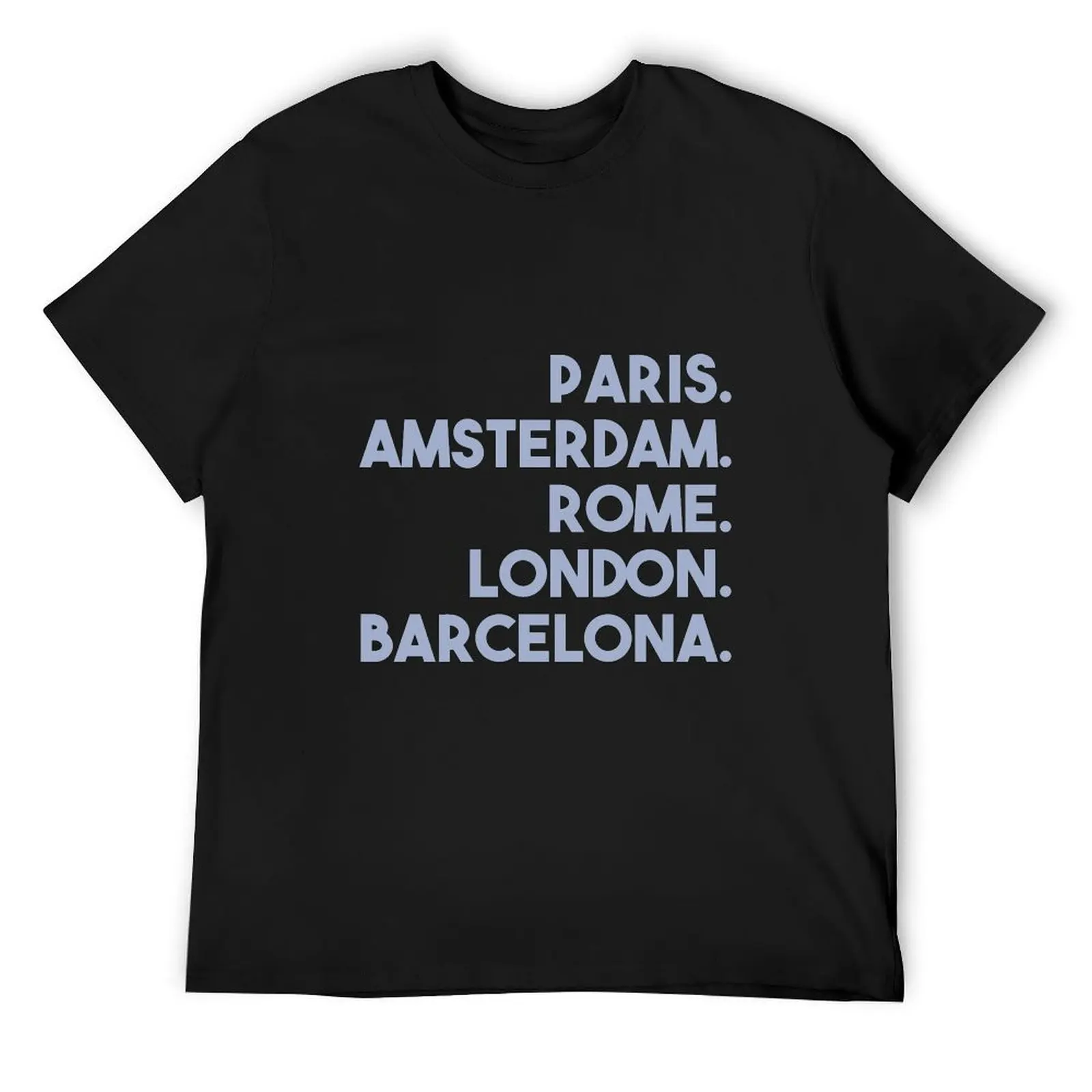 Cities Of Europe T-Shirt graphic tee shirt boys animal print tees men tshirt