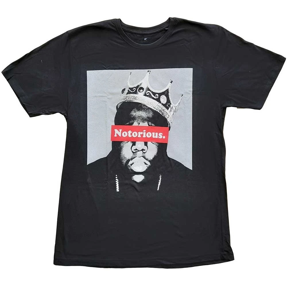 The Notorious B.I.G. Vintage Red Stripe Graphic Cotton T-Shirt Unisex Hip Hop Style Black Short Sleeve Top