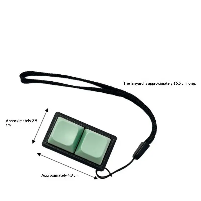 Mini 2-Tasten-Fidget-Clicker-Spielzeug mit befriedigendem taktilem Feedback, tragbarem Schlüsselband zur Stresslinderung bei der Arbeit, in der Schule und auf Reisen – Detail 7