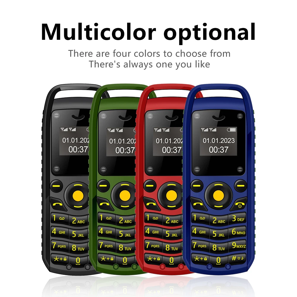 SERVO B25 Mini Feature Mobile Phone Bluetooth Dialing Blacklist Smallest Backup 2 SIM Super Small Cell Phone Wear around Ears