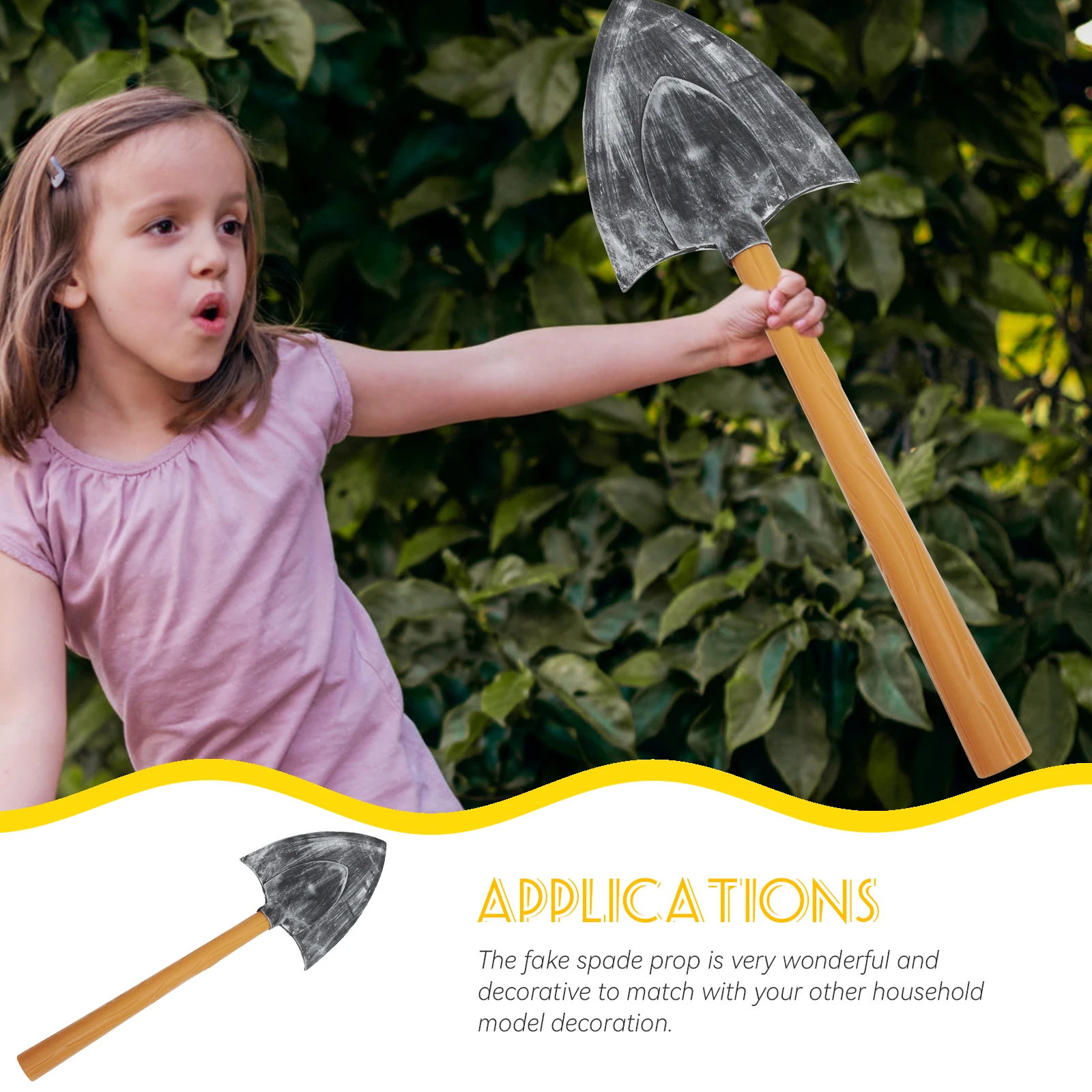 

Spade Prop Decorative Fake Shovel Model Photo Booth Props Unique Ornaments Party Favor Stable Construction Suitable Occasions