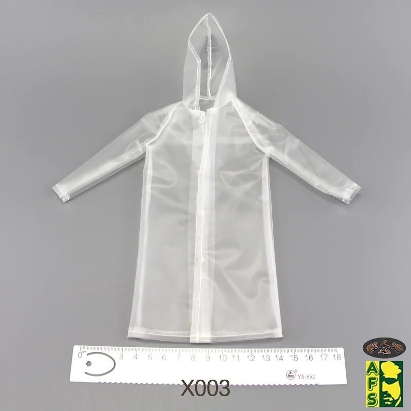 

AFS 1/6 Scale Transparent Raincoat Clothes Model Fit 12'' Male Female Soldier Action Figure Body Dolls in Stock