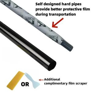 Schwarze Autofensterblätter VLT, Fensterfilm, Solarglasschutz zu Hause, Perlenbaumwollstangenbox, PAC -Filme, 3 m x 50 cm 8 Hauptverkäufe sicher sicher Fenster - №2