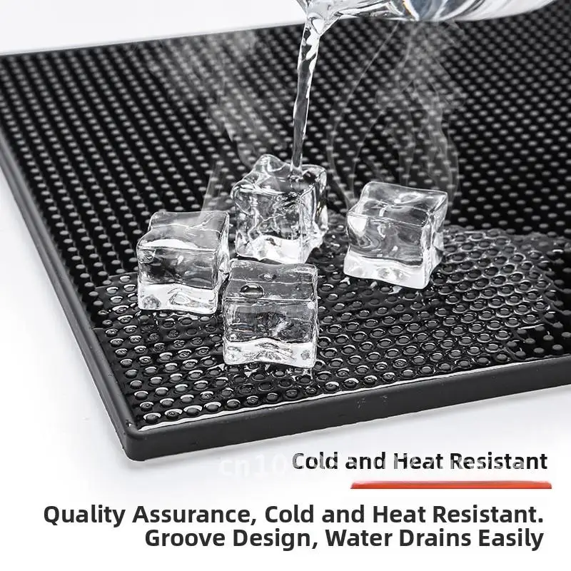 Thickened PVC Coffee Bar Mat Non-Slip Waterproof Heat Insulation Anti-Scalding Kitchen Drain Mat in Multiple Sizes And Colors