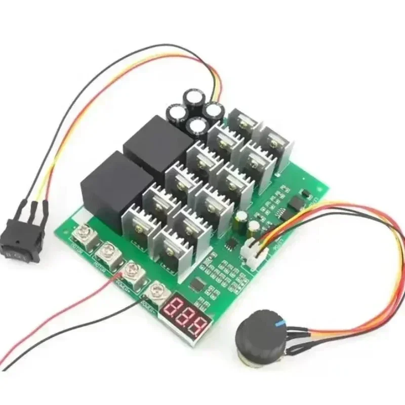 60A 10-55V Digital display PWM speed controller module forward reversal 0~100% adjustable DC motor 12V 24V 36V 48V MAX 100A