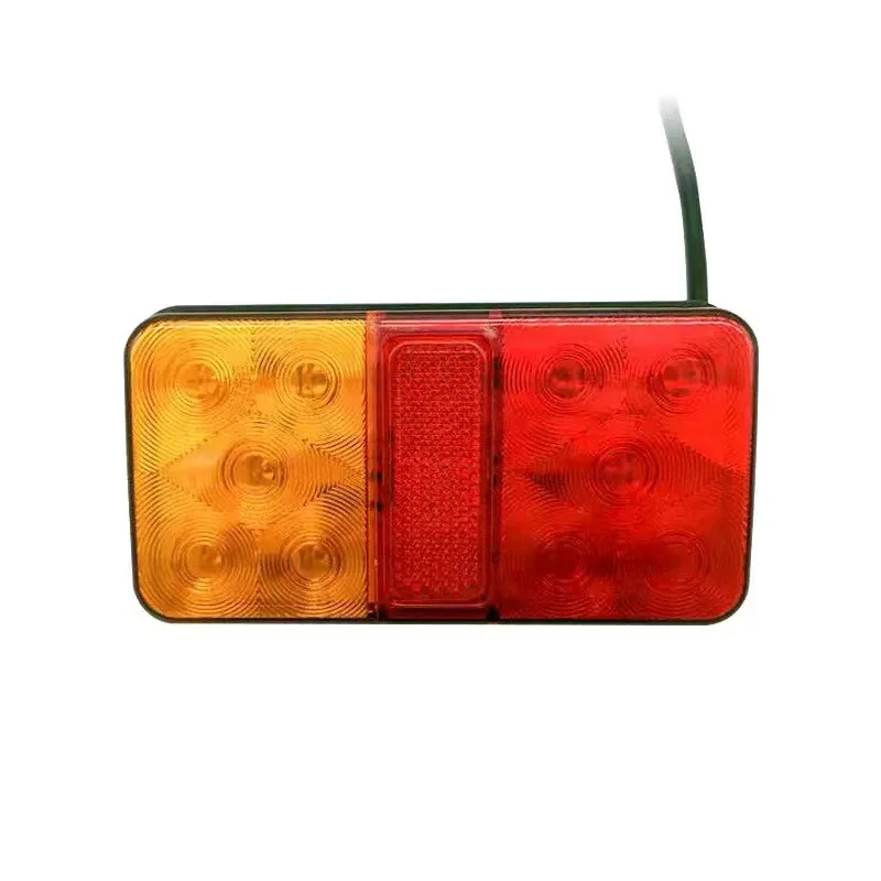 Universal 12V 10-LED Red Stop Tail Light Lamp, Waterproof Trailer Truck Lorry Caravan Bus Motorhome Rear Brake Light Replacement