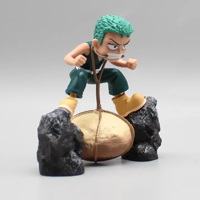 9cm uma peça figuras de anime infância roronoa zoro figuras de ação cena pedra gk pvc modelo coleção decorar brinquedos zoro presente