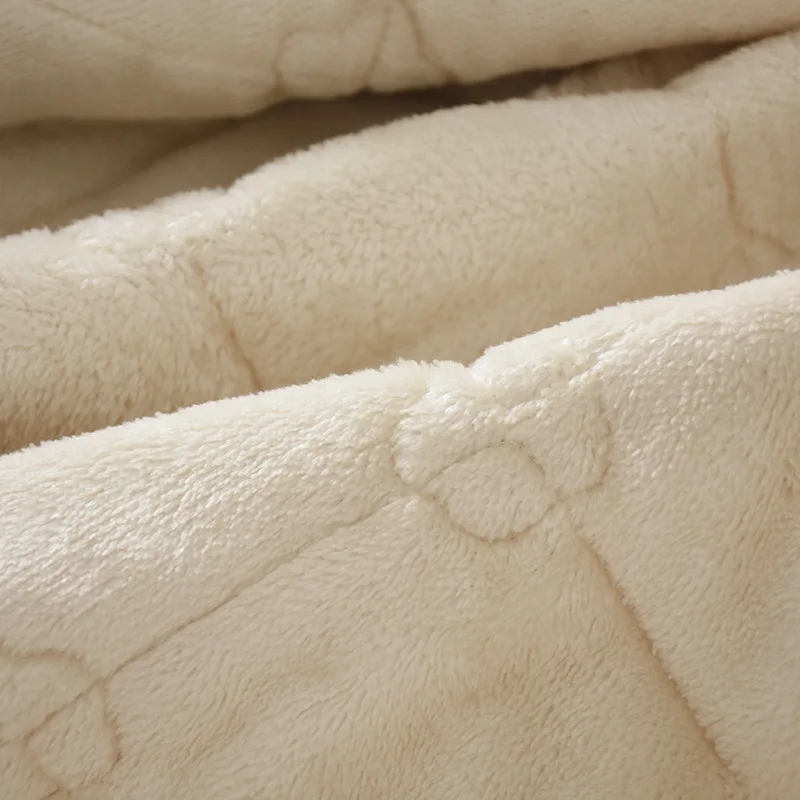 2025 حار بيع جديد مائل طوق دمية طوق المرجان الصوف سترة قطن وسراويل سميكة المنزل قطعتين مجموعة للنساء #4