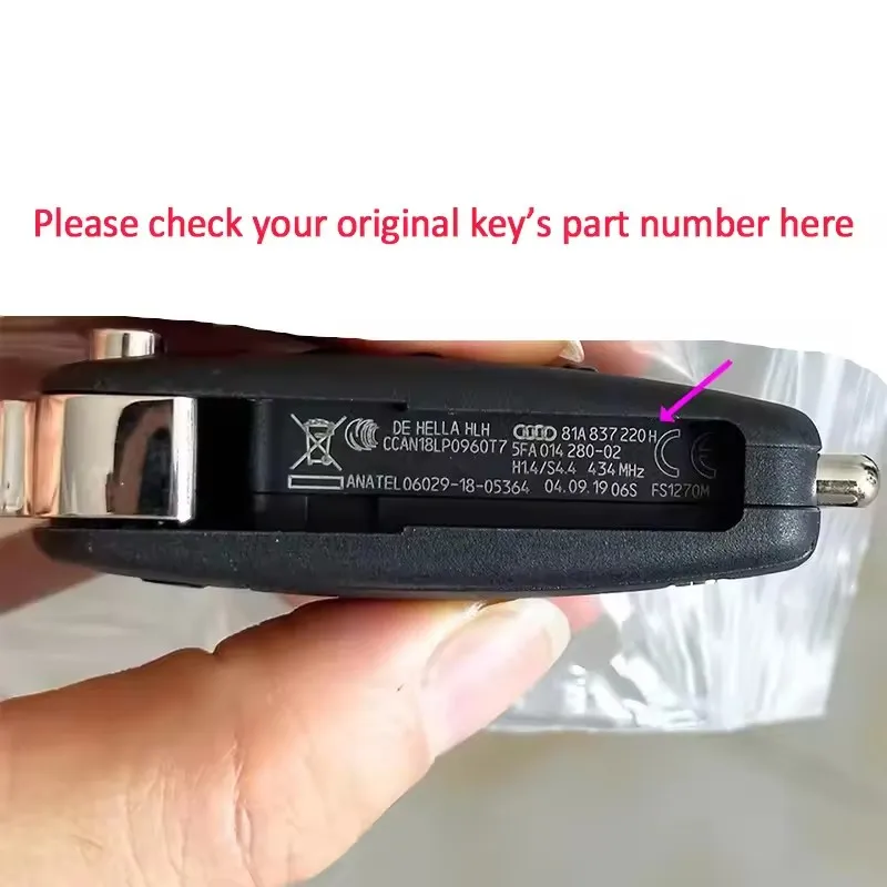 KEYECU Originale OEM PCB Bordo O Aftermarket Smart Remote Chiave Fob 3B 434MHz MQB48 Chip 81A 837 220H per Audi A3 Q2 Q3 2012-2015
