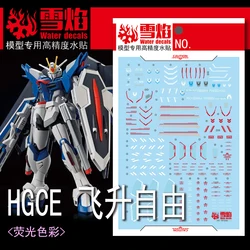 Model Decals Water Slide Decals Tool For 1/144 HG Rising Freedom Fluorescent Sticker Models Toys Accessories