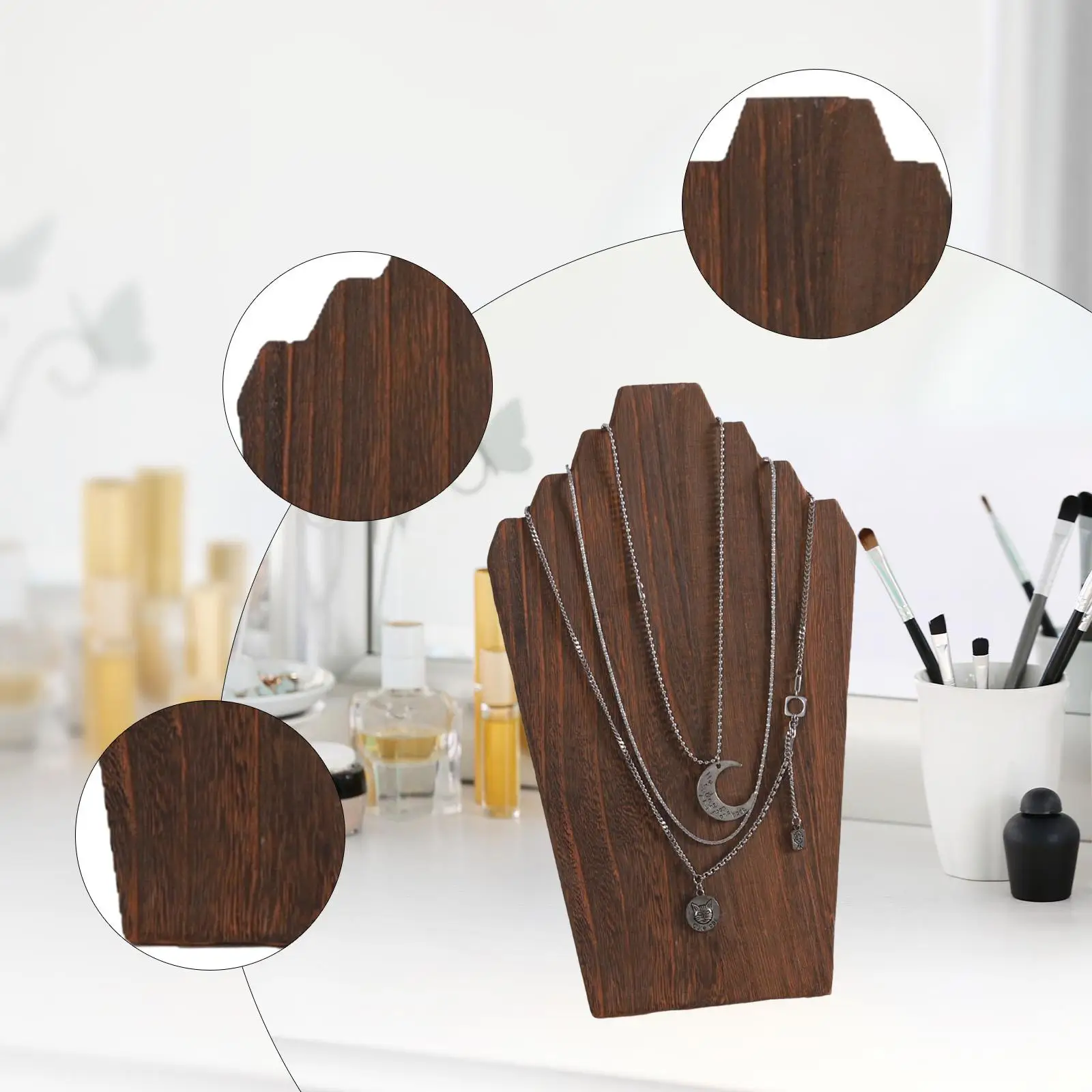

Necklace Display Holder Retail Dresser Shop Counter Home Necklace Hanger Necklace Chain Pendant Display Rack Jewelry Organizer