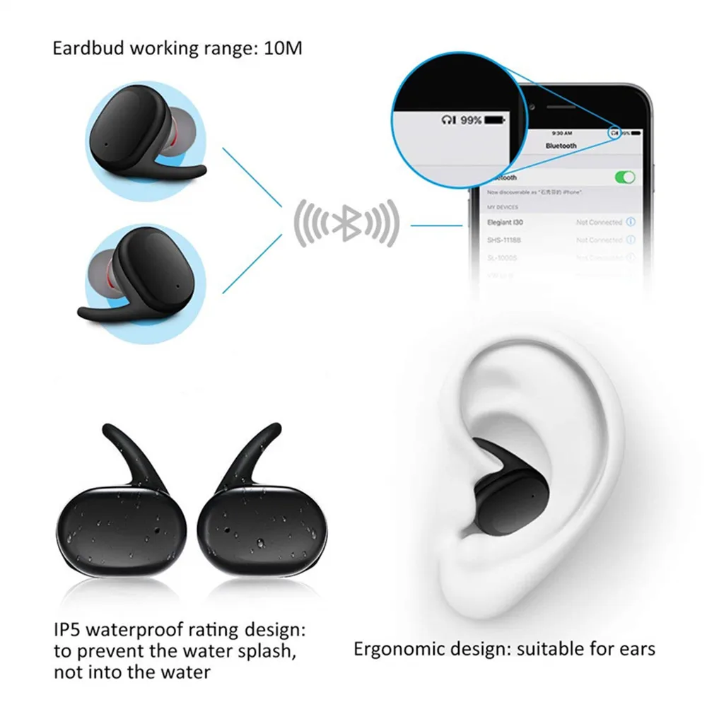 Y30 TWS Wireless Bluetooth headset 5.2 Wireless headphones Earbuds In-ear Noise Reduction Waterproof Earphones for all phones