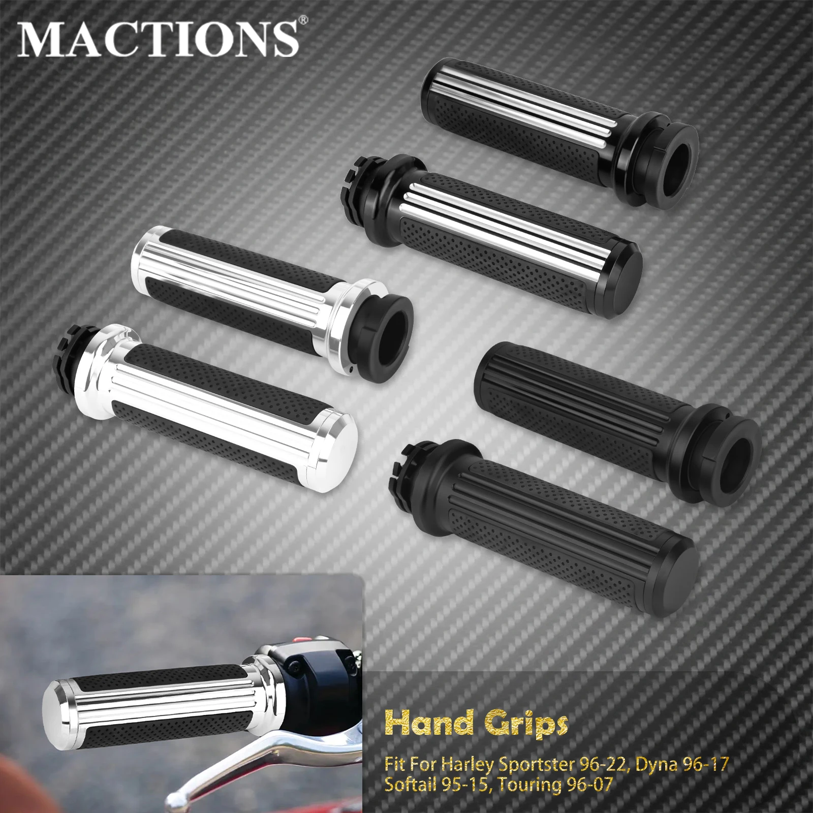 

2xМотоциклетные ручки 1 "25 мм, алюминиевые ручки с ЧПУ для Harley Sportster XL Touring Street Road Glide Dyna FXD VRSC Softail