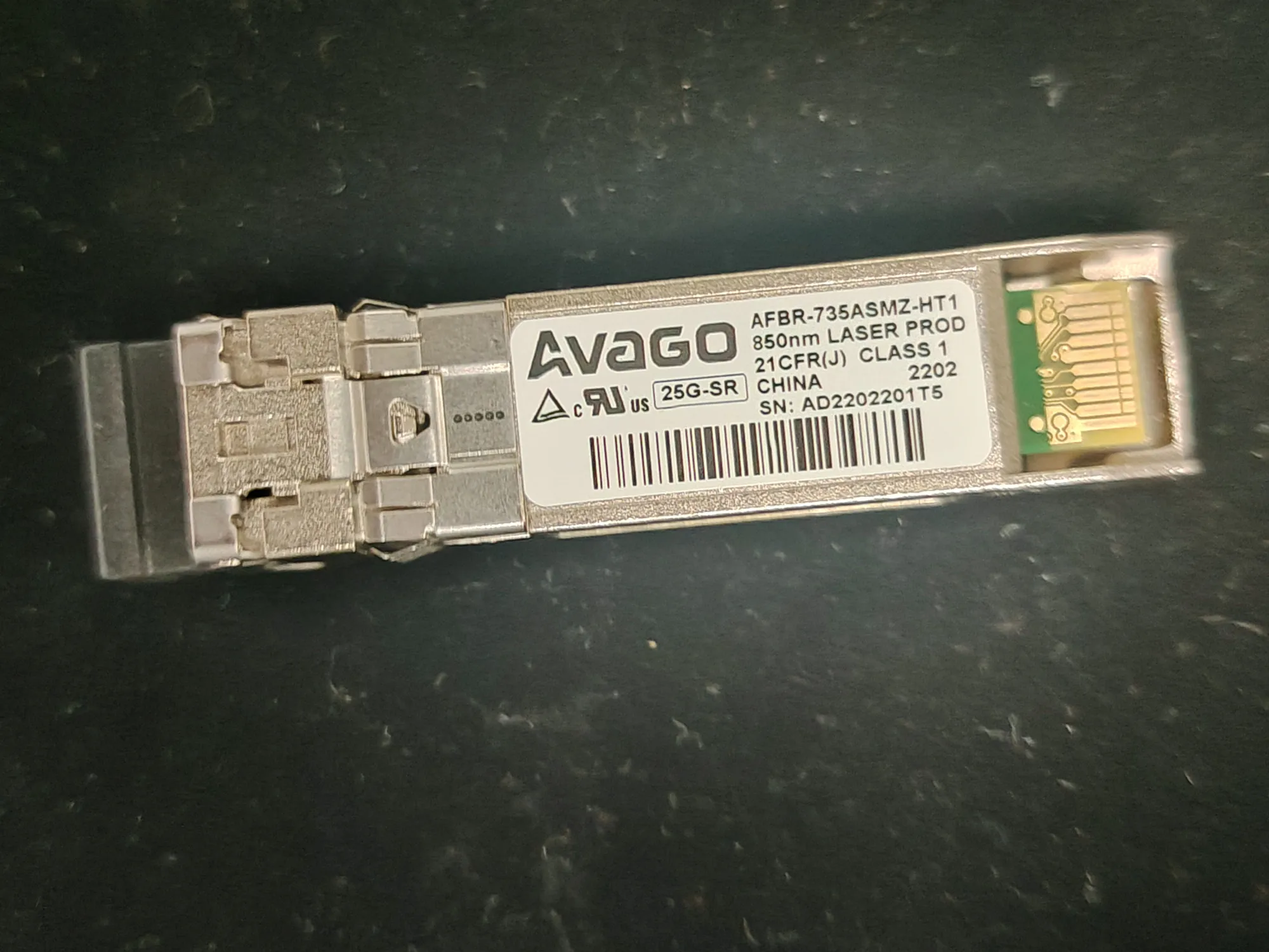 Original AVAGO Fiber Switch 25GB SFP AFBR-735ASMZ-HT1 850NM 25G SR Transceiver