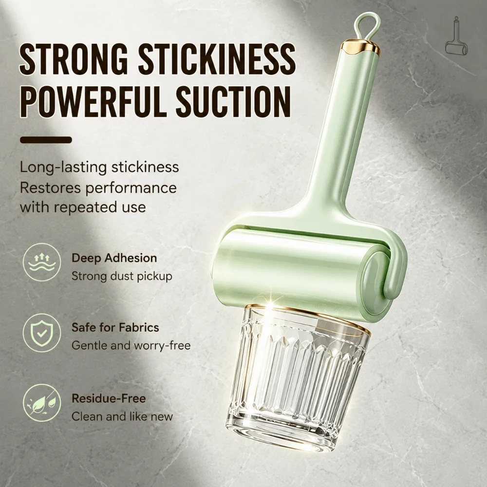 Sticky Tearable Sticky Lint Roller Reusable Handle 100 Sheets Lint Roller Brush Hair Removal Pet Hair Remover Pet Hair