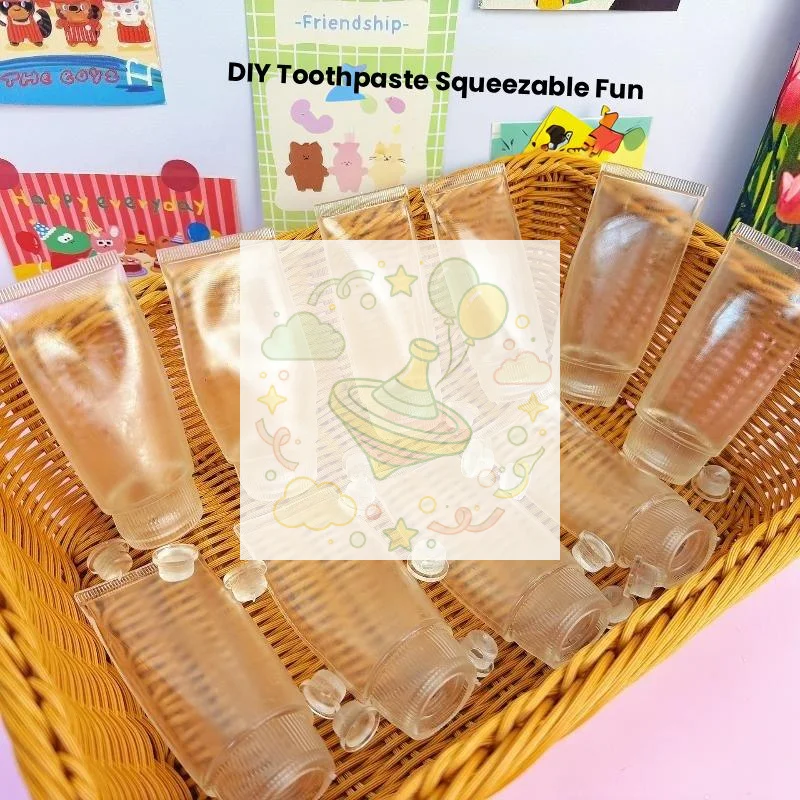 1/3Pcs Toothpaste DIY Empty Ball Skin Soft TPR Flexible DIY Pressure Ball Kit Transparent Slow Rebound Handmade Ball Skin Child