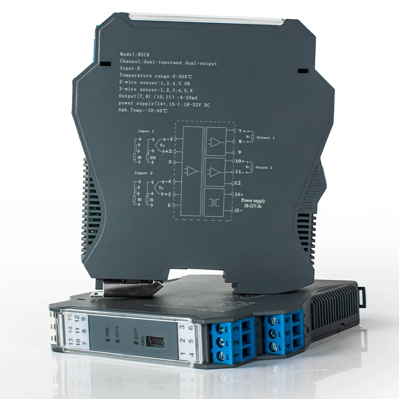 DC current transmitter intelligent analog isolation module 4-20ma one-in-two-out signal isolator