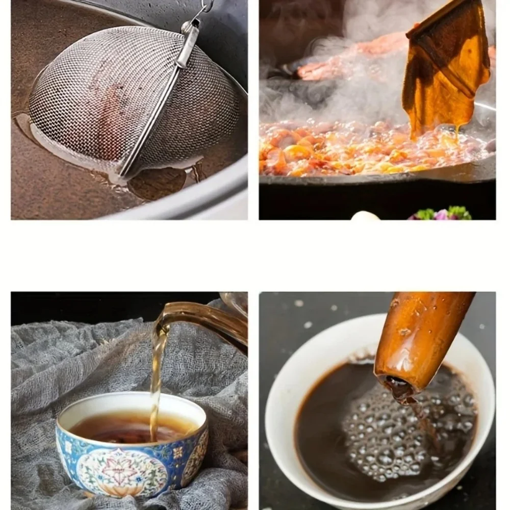 1PC 304 Stainless Steel Mesh Spice Infuser Ball, Tea Leaf & Soup Seasoning Strainer Filter with Extended Hanging Chain Hook Tool