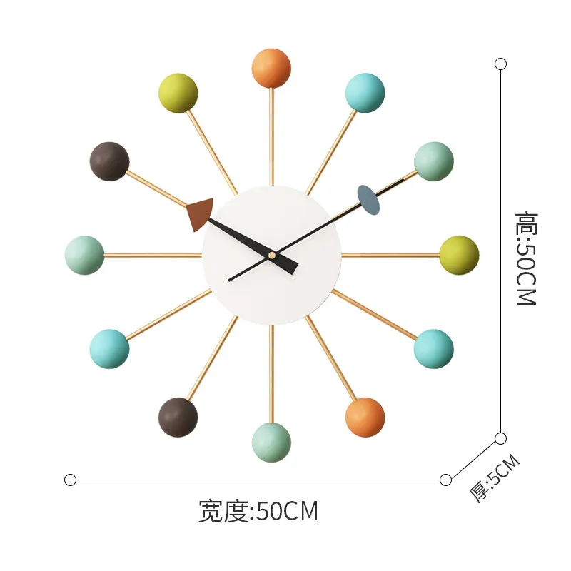 Living Room Wall Dining Room Fashion Silent Light Luxury Decoration TV Wall Modern Wall Clock New Premium