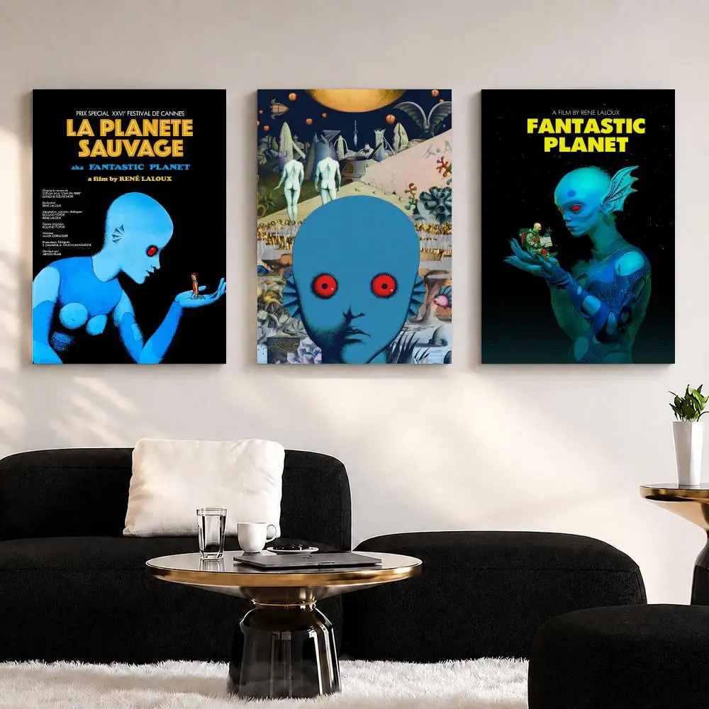 Classic Movie F-Fantastic P-Planet Framed Wall Painting Ready to Hang Canvas Wall Art Poster for Bedroom Living Room Home Decor