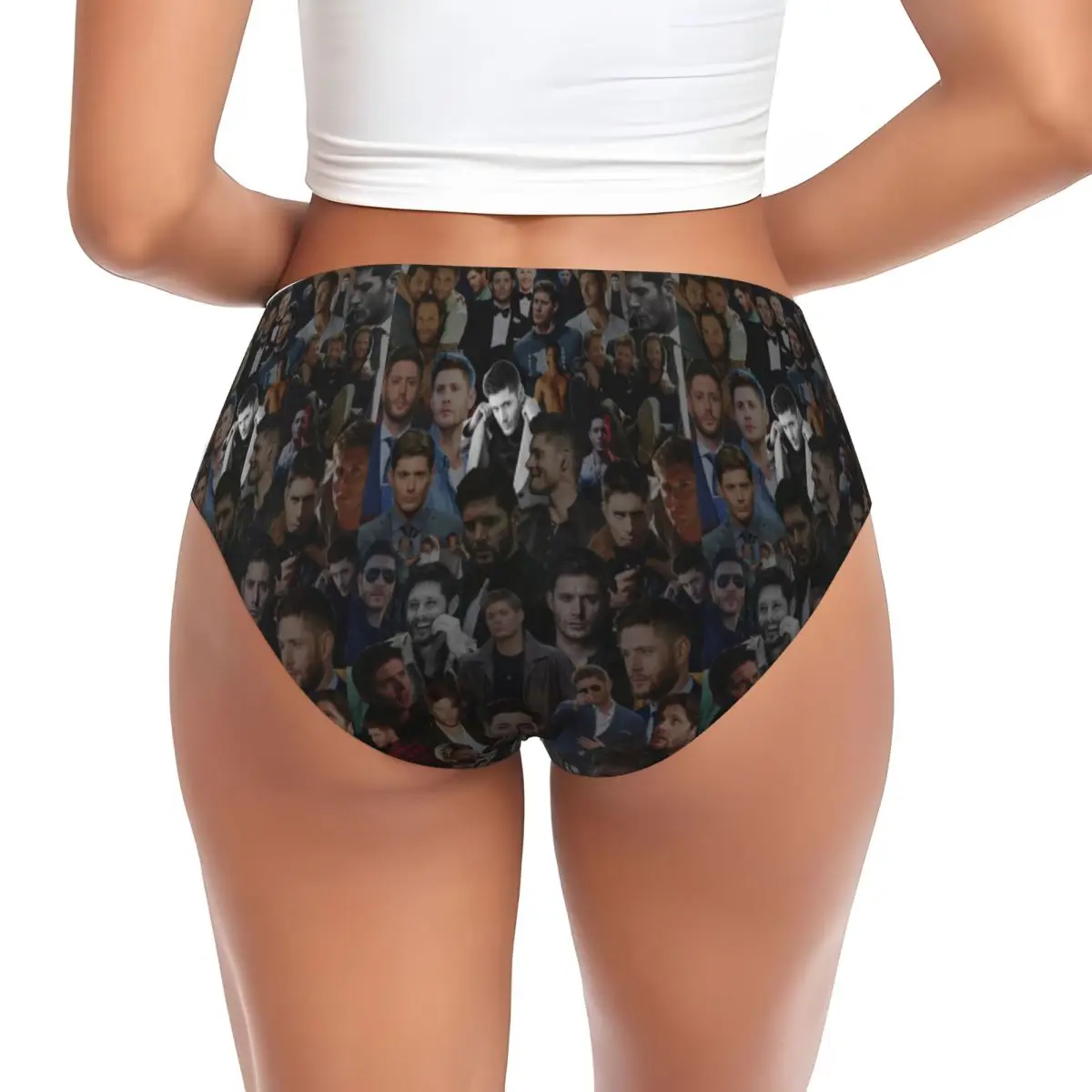 Custom Jensenackles Brief Panties Womens Breathable Stretch Supernatural TV Show Underwear