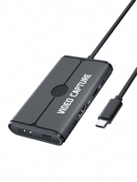 Lemorele USB 3.0 Video Capture Card Hub 1080P Type-C to HDMI/USB Video Grabber with 100W PD for Game Recording Live Streaming