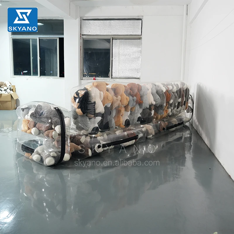 Coofull Inflatable Transparent Sofa with Zipper to Fill with Toys Inflatable Art Sofa Balloon