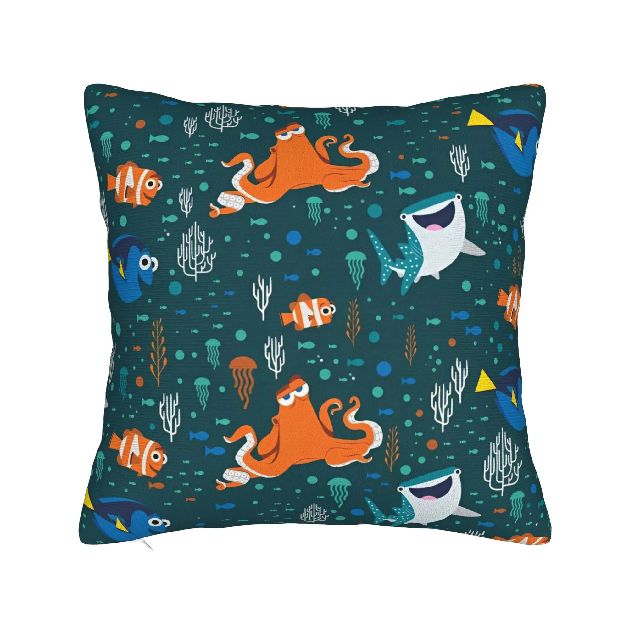 Finding Nemos Dorys Bruce Squirt Crush Pillowcase Cushion Cover Decoration  Throw Pillow Case Cover Bedroom Square 40*40cm