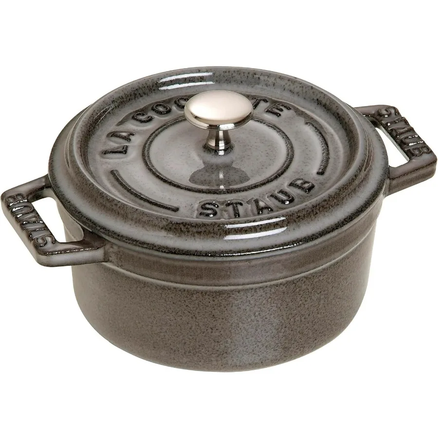 

La Cocotte Round 40500106 Мини Пико Cocotte Круглый Серый 40500106 Маленький кастрюля с литой эмалью для рук