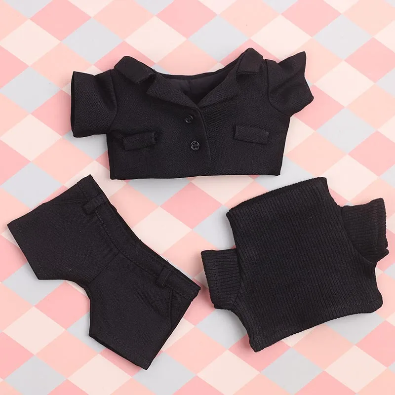 

Набивная кукла 20 см, одежда, белый, черный вязаный свитер, одежда, куклы 20 см, мультяшный свитер, переодевание, игра, подарки, игрушки